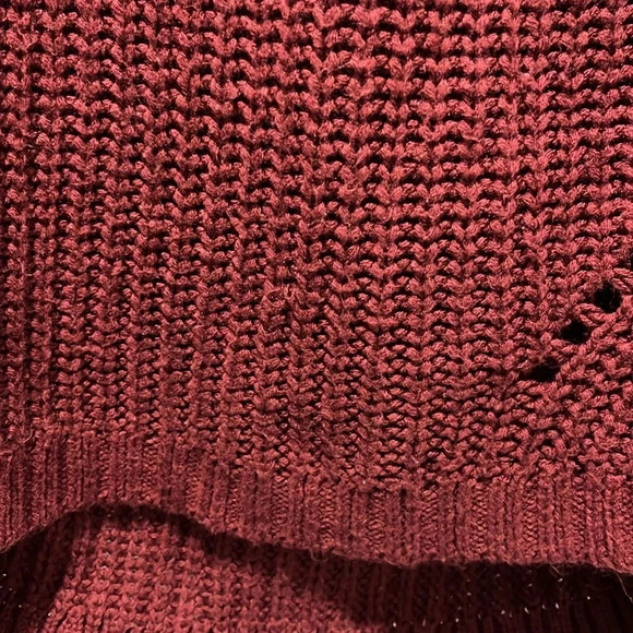 XXL acrylic crochet sweater ribbed knit cuff ribbed hem sweater plus top - Picture 3 of 11